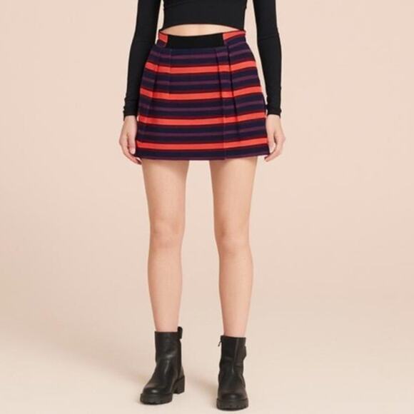 Rachel Roy Striped Full Mini Skirt Sz Small - Picture 1 of 10
